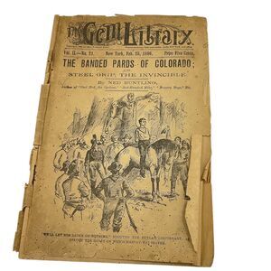 The Gem Library Vol II No 21 1896 The Banded Pards of Colorado Ned Buntling